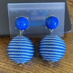 m. haskell blue pierced earrings